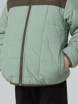 The North Face Kids Reversible Shasta Hooded Jacket in Green