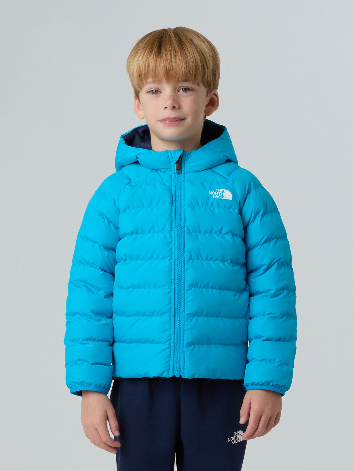 The North Face Kids Reversible Perrito Hooded Jacket in Blue