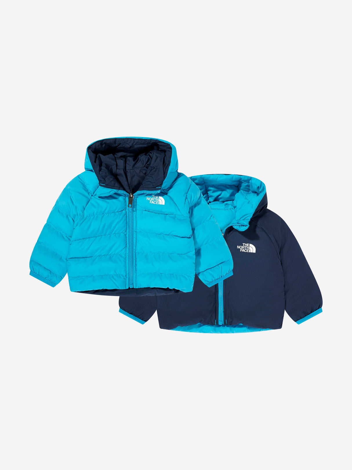 The North Face Baby Reversible Perrito Hooded Jacket in Blue