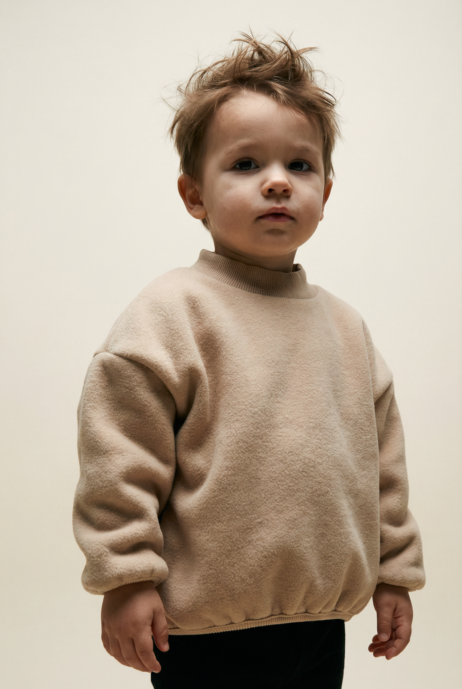 Fleece-Lined Oversized Sweatshirt