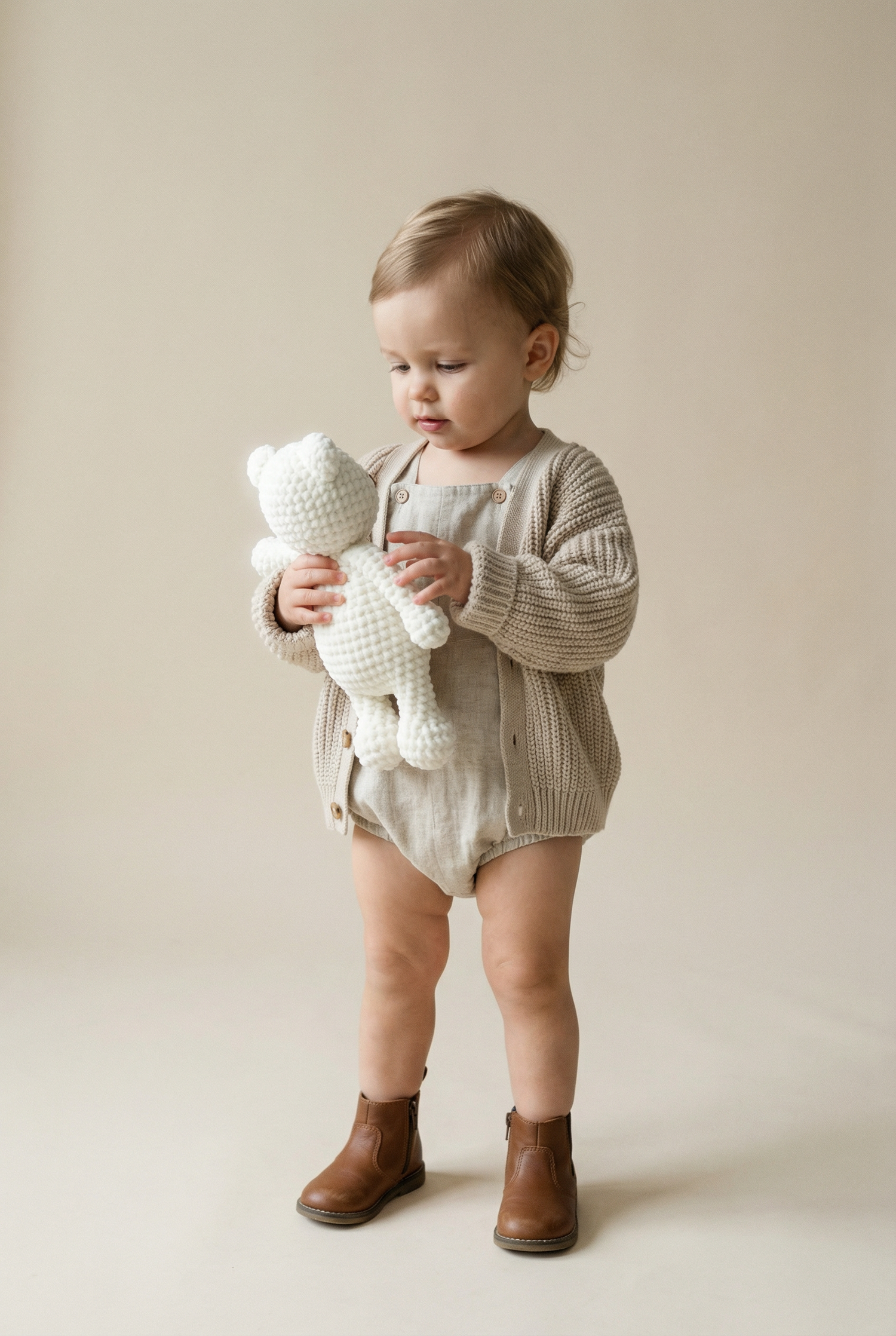 Chunky Hand Knitted Teddy Comforter