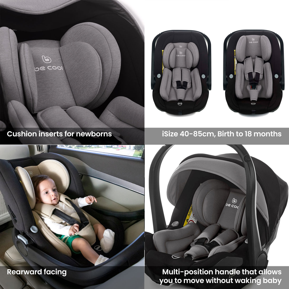 Be Cool Travel Carrier iSize Baby Car Seat, 40-85 cm 0-18 months
