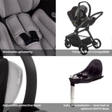 Noordi Sole Go 3in1 + Travel Carrier Car Seat, Black