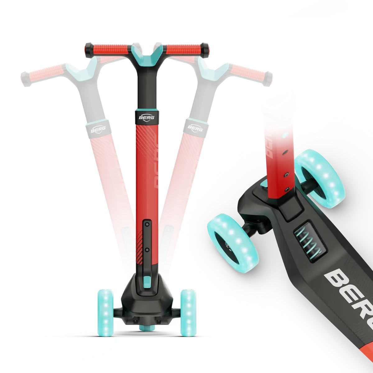 BERG Nexo Foldable Scooter with LED Wheels