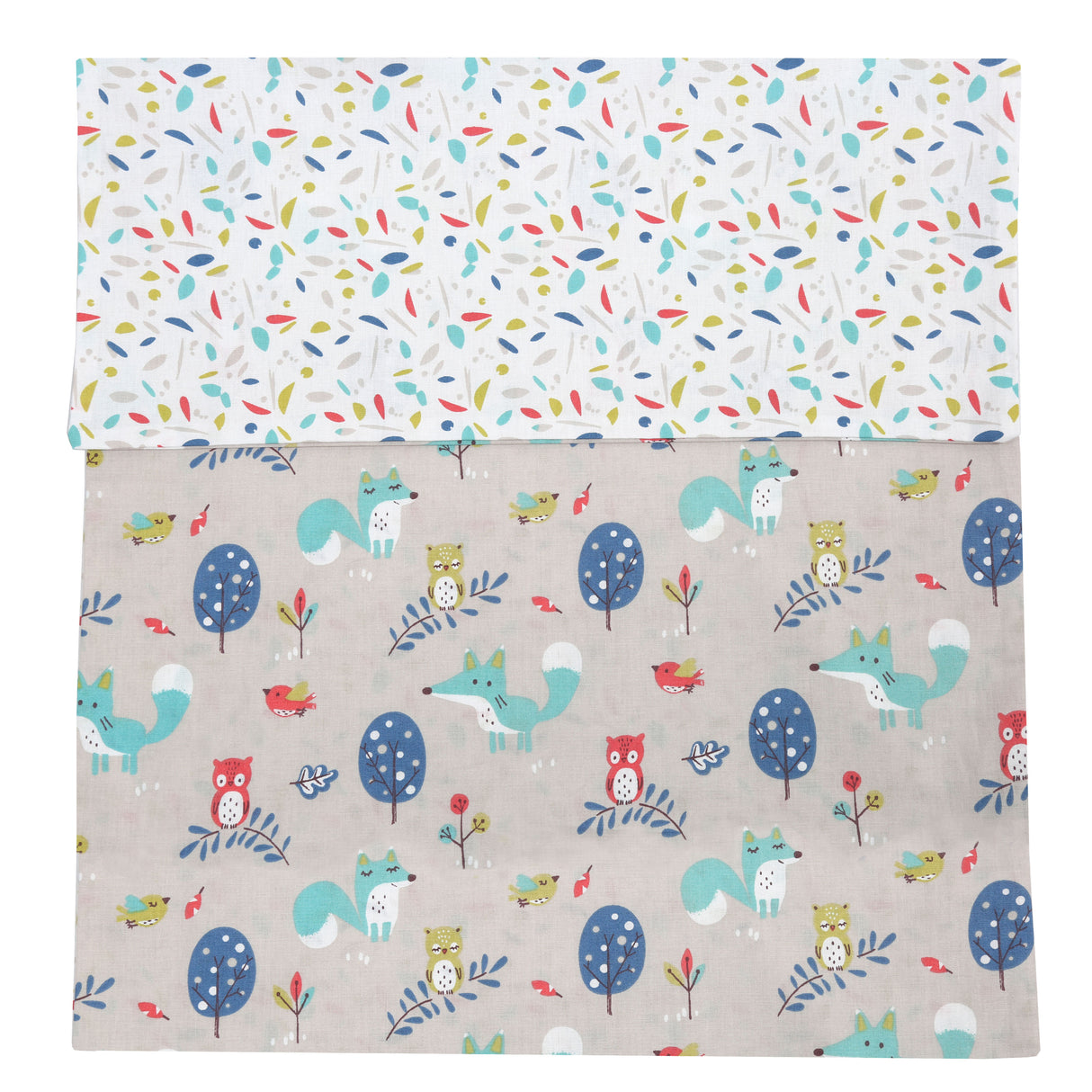 FORREST 3 Piece Reversible Cot Bed Set – Organic Cotton Baby Bedding - Woody