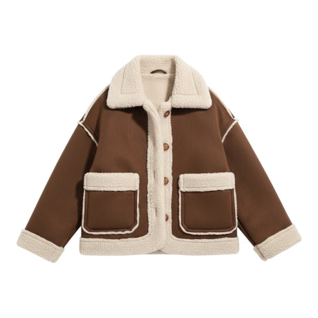 Sherpa-Lined Winter Jacket (Brown / Olive)