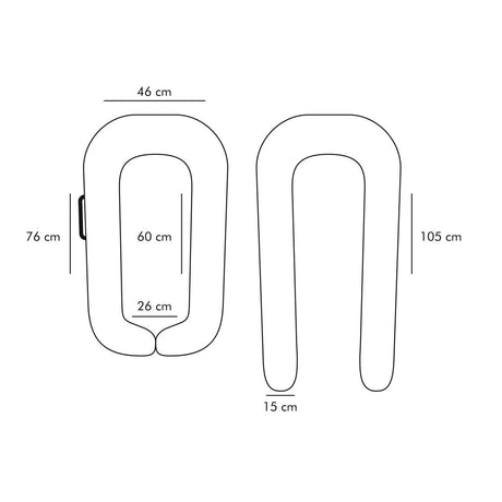 Noordi 2in1 Deluxe Baby Nest & Maternity Pillow with Silver-Ion Cotton, White
