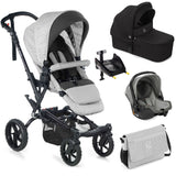 Jané Crosswalk-R All-Terrain Travel System with Sweet Carrycot & Koos iSize R1, Tech Mouse / Black Grey