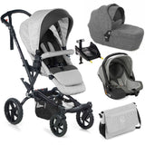 Jané Crosswalk-R All-Terrain Travel System with Carrycot & Koos iSize R1, Tech Mouse / Black Grey