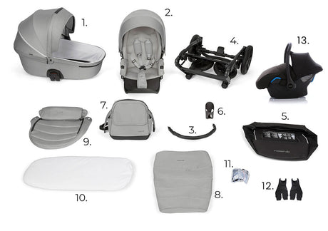 Noordi Fjordi 3in1 Travel System & Nursery Bundle, Dark Grey