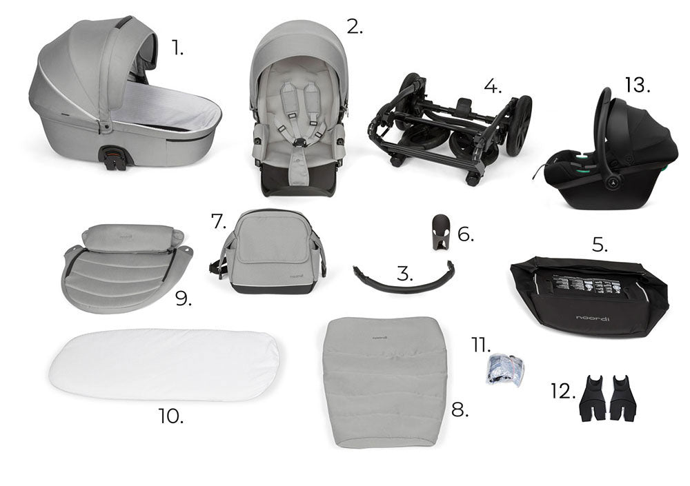 Noordi Fjordi Leather 3in1 with Travel Carrier Car Seat