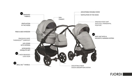 Noordi Fjordi V1 - 3in1 Travel System with Travel Carrier i-Size Car Seat