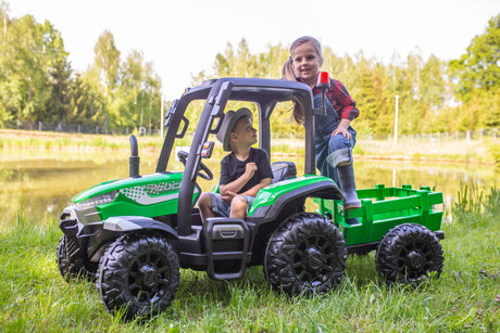 AgriPow 24V Electric Ride-On Tractor with Trailer 3–8 Years