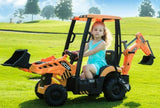 JCB 12V Electric Ride-On Digger Tractor with Trailer & Backhoe, 3-8 years