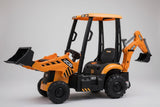 JCB 12V Electric Ride-On Digger Tractor with Front Loader & Backhoe, 3-8 years
