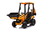 JCB 12V Electric Ride-On Digger Tractor with Front Loader & Backhoe, 3-8 years