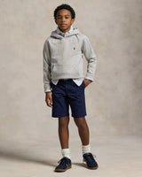 Ralph Lauren Boys Logo Hoodie in Grey