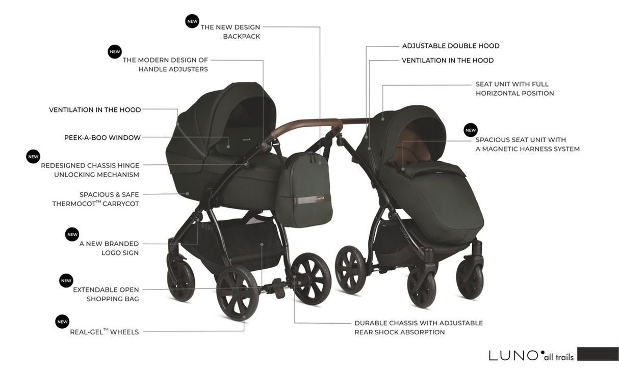 Noordi Luno All Trails 2in1 Pram