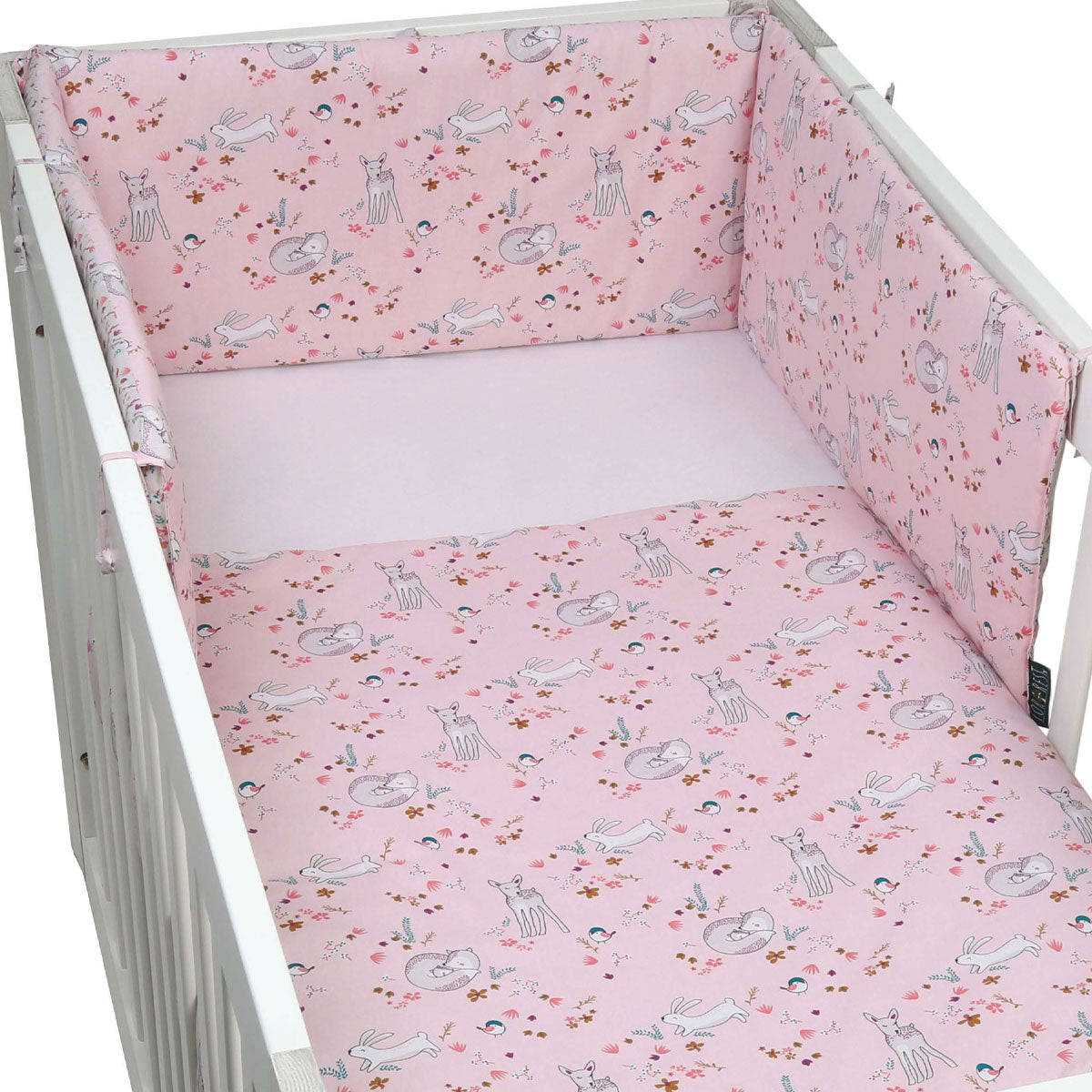 FORREST 3 Piece Reversible Cot Bed Set – Organic Cotton Baby Bedding - Meadowland