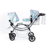 Roma Polly Twin Dolls Pram Mermaid – Adjustable Twin Doll Pushchair, 3+ years