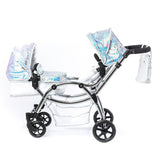 Roma Polly Twin Dolls Pram Mermaid – Adjustable Twin Doll Pushchair, 3+ years