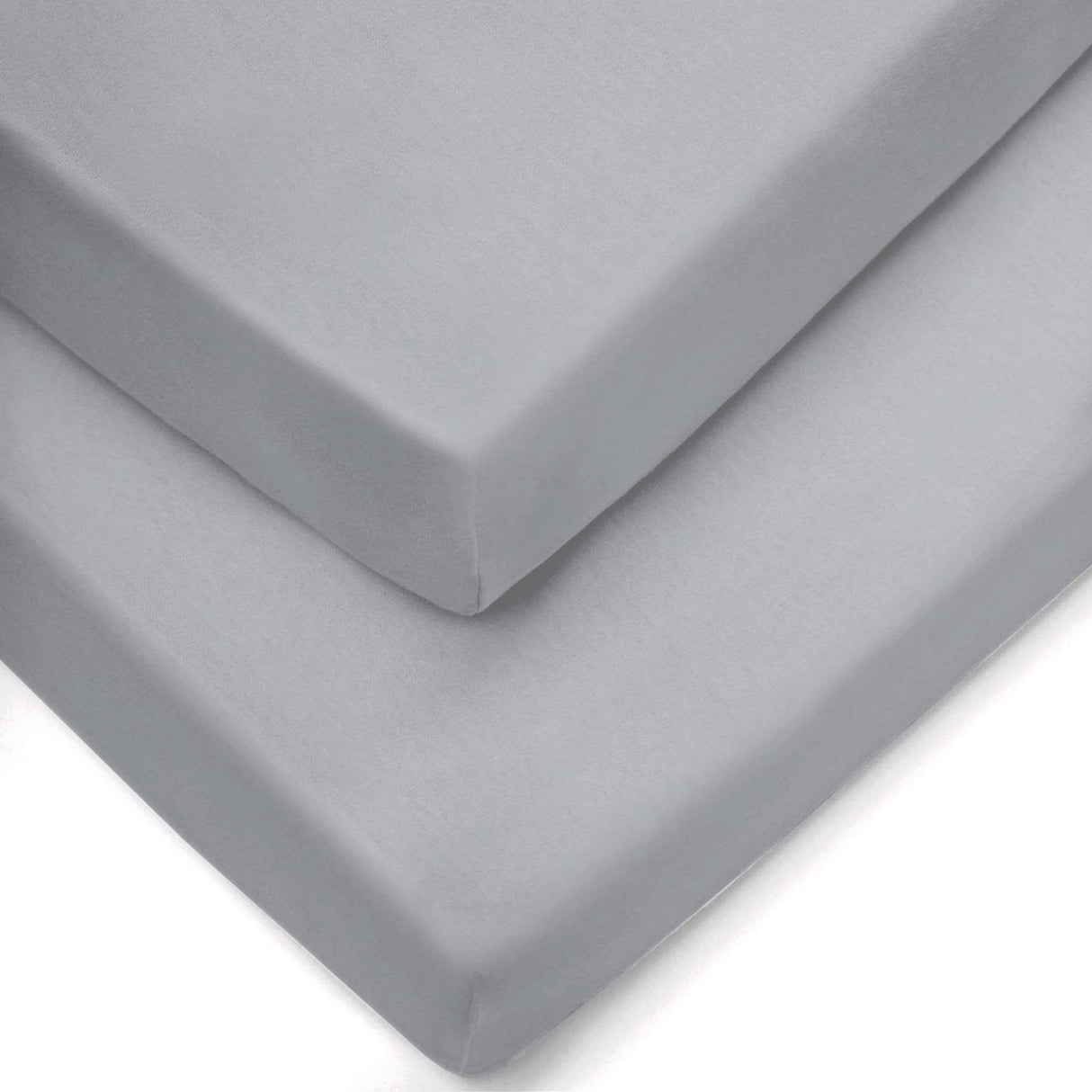 Forrest Cotton Fitted Sheets – Pack of 2, 140 x 70 cm Cot Bed Size, Grey