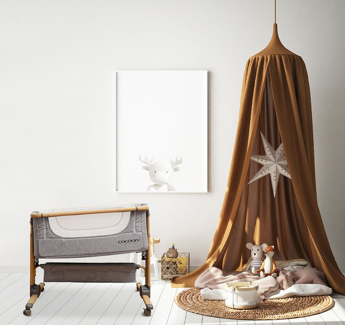 Cocoon Snuggle Time Co-Sleeper Crib with Mattress