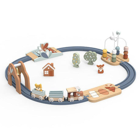 Speedy Monkey Mult-Activity Wooden Train Railway Set