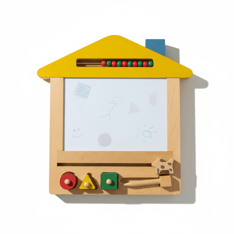 Wooden Magnetic Drawing Board with Shapes